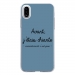 TPU0IPHONEXCHIANTEBLEU - Coque souple pour Apple iPhone X avec impression Motifs Avant, j'étais chiante bleu