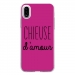 TPU0IPHONEXCHIEUSEFUSHIA - Coque souple pour Apple iPhone X avec impression Motifs Chieuse d'Amour fushia