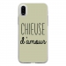 TPU0IPHONEXCHIEUSEVERT - Coque souple pour Apple iPhone X avec impression Motifs Chieuse d'Amour vert