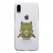 TPU0IPHONEXCHOUETTE - Coque souple pour Apple iPhone X avec impression Motifs chouette psychédélique