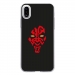 TPU0IPHONEXDARKROUGE - Coque souple pour Apple iPhone X avec impression Motifs Dark rouge