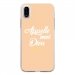 TPU0IPHONEXDIEUBEIGE - Coque souple pour Apple iPhone X avec impression Motifs Appelle moi Dieu beige