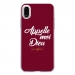 TPU0IPHONEXDIEUBORDEAU - Coque souple pour Apple iPhone X avec impression Motifs Appelle moi Dieu bordeau