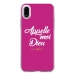 TPU0IPHONEXDIEUFUSHIA - Coque souple pour Apple iPhone X avec impression Motifs Appelle moi Dieu fushia