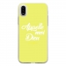 TPU0IPHONEXDIEUJAUNE - Coque souple pour Apple iPhone X avec impression Motifs Appelle moi Dieu jaune