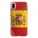 TPU0IPHONEXDRAPESPAGNE - Coque souple pour Apple iPhone X avec impression Motifs drapeau de l'Espagne