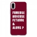 TPU0IPHONEXFUMEUSEBORDEAU - Coque souple pour Apple iPhone X avec impression Motifs fumeuse et alors bordeau