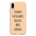 TPU0IPHONEXGENIALEBEIGE - Coque souple pour Apple iPhone X avec impression Motifs Chiante mais Géniale beige