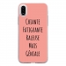 TPU0IPHONEXGENIALEROSE - Coque souple pour Apple iPhone X avec impression Motifs Chiante mais Géniale rose