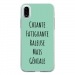 TPU0IPHONEXGENIALETURQUOISE - Coque souple pour Apple iPhone X avec impression Motifs Chiante mais Géniale turquoise