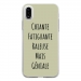 TPU0IPHONEXGENIALEVERT - Coque souple pour Apple iPhone X avec impression Motifs Chiante mais Géniale vert
