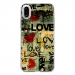 TPU0IPHONEXLOVEVINTAGE - Coque souple pour Apple iPhone X avec impression Motifs Love Vintage