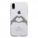 TPU0IPHONEXMAINCOEUR - Coque souple pour Apple iPhone X avec impression Motifs mains en forme de coeur