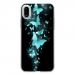 TPU0IPHONEXPAPILLONSBLEUS - Coque souple pour Apple iPhone X avec impression Motifs papillons bleus