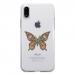 TPU0IPHONEXPAPILLONSEUL - Coque souple pour Apple iPhone X avec impression Motifs papillon psychédélique