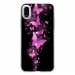 TPU0IPHONEXPAPILLONSFUSHIAS - Coque souple pour Apple iPhone X avec impression Motifs papillons fushias