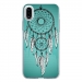 TPU0IPHONEXREVEBLEU - Coque souple pour Apple iPhone X avec impression Motifs attrape rêve sur fond bleu