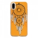 TPU0IPHONEXREVEORANGE - Coque souple pour Apple iPhone X avec impression Motifs attrape rêve sur fond orange