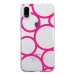 TPU0IPHONEXRONDSFUSHIAS - Coque souple pour Apple iPhone X avec impression Motifs ronds fushias