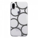 TPU0IPHONEXRONDSGRIS - Coque souple pour Apple iPhone X avec impression Motifs ronds gris