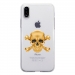 TPU0IPHONEXSKULLOR - Coque souple pour Apple iPhone X avec impression Motifs tête de mort aspect or