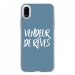 TPU0IPHONEXVENDREVEBLEU - Coque souple pour Apple iPhone X avec impression Motifs vendeur de rêves bleu
