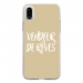 TPU0IPHONEXVENDREVETAUPE - Coque souple pour Apple iPhone X avec impression Motifs vendeur de rêves taupe