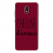 TPU0LENNY5CHIEUSEBORDEAU - Coque souple pour Wiko Lenny 5 avec impression Motifs Chieuse d'Amour bordeau