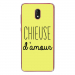 TPU0LENNY5CHIEUSEJAUNE - Coque souple pour Wiko Lenny 5 avec impression Motifs Chieuse d'Amour jaune