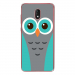 TPU0LENNY5CHOUETTE1 - Coque souple pour Wiko Lenny 5 avec impression Motifs chouette bleue et grise