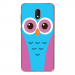 TPU0LENNY5CHOUETTE3 - Coque souple pour Wiko Lenny 5 avec impression Motifs chouette bleue et rose
