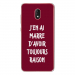 TPU0LENNY5RAISONBORDEAU - Coque souple pour Wiko Lenny 5 avec impression Motifs marre d'avoir raison bordeau