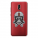 TPU0LENNY5SKULLCASQUE - Coque souple pour Wiko Lenny 5 avec impression Motifs tête de mort avec un casque de moto