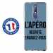 TPU0NOKIA51APEROBLEU - Coque souple pour Nokia 5-1 avec impression Motifs l'apéro recrute bleu