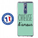 TPU0NOKIA51CHIEUSETURQUOISE - Coque souple pour Nokia 5-1 avec impression Motifs Chieuse d'Amour turquoise