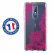 TPU0NOKIA51LACEFUSHIA - Coque souple pour Nokia 5-1 avec impression Motifs Lace fushia