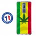 TPU0NOKIA51RASTA - Coque souple pour Nokia 5-1 avec impression Motifs rasta