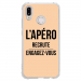 TPU0P20LITEAPEROBEIGE - Coque souple pour Huawei P20 Lite avec impression Motifs l'apéro recrute beige
