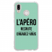 TPU0P20LITEAPEROTURQUOISE - Coque souple pour Huawei P20 Lite avec impression Motifs l'apéro recrute turquoise