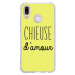 TPU0P20LITECHIEUSEJAUNE - Coque souple pour Huawei P20 Lite avec impression Motifs Chieuse d'Amour jaune