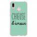 TPU0P20LITECHIEUSETURQUOISE - Coque souple pour Huawei P20 Lite avec impression Motifs Chieuse d'Amour turquoise