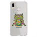 TPU0P20LITECHOUETTE - Coque souple pour Huawei P20 Lite avec impression Motifs chouette psychédélique
