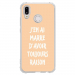 TPU0P20LITERAISONBEIGE - Coque souple pour Huawei P20 Lite avec impression Motifs marre d'avoir raison beige