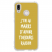 TPU0P20LITERAISONOR - Coque souple pour Huawei P20 Lite avec impression Motifs marre d'avoir raison or