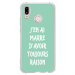 TPU0P20LITERAISONTURQUOISE - Coque souple pour Huawei P20 Lite avec impression Motifs marre d'avoir raison turquoise