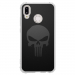 TPU0P20LITESKULLCARBONE - Coque souple pour Huawei P20 Lite avec impression Motifs tête de mort sur fond carbone