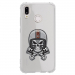 TPU0P20LITESKULLCASQUE - Coque souple pour Huawei P20 Lite avec impression Motifs tête de mort avec un casque de moto