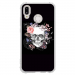 TPU0P20LITESKULLFLOWER - Coque souple pour Huawei P20 Lite avec impression Motifs skull fleuri