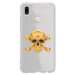 TPU0P20LITESKULLOR - Coque souple pour Huawei P20 Lite avec impression Motifs tête de mort aspect or