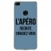 TPU0P8LITE17APEROBLEU - Coque souple pour Huawei P8 Lite 2017 avec impression Motifs l'apéro recrute bleu